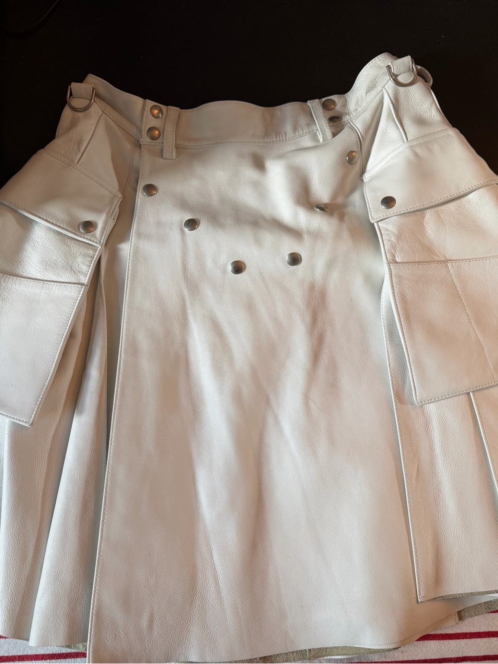 Northbound Leather White Leather Utility Kilt